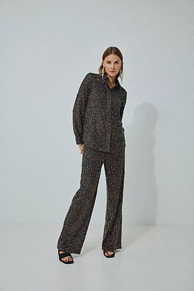 Vila Stoffhose Pailletten Stoff Hose weite Elegante Marlene Pants VISCARA 6 günstig online kaufen