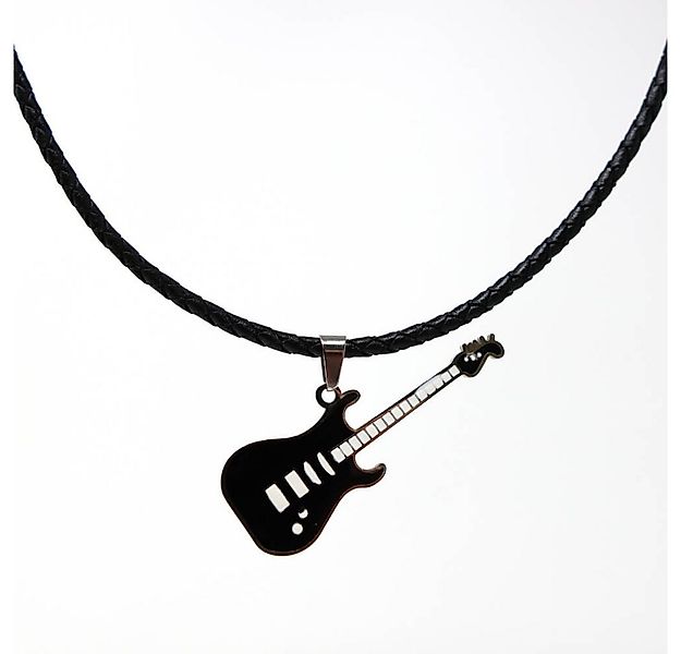 DALMARO Kette mit Anhänger Lederkette Edelstahlkette 316L E-GITARRE, Herren günstig online kaufen