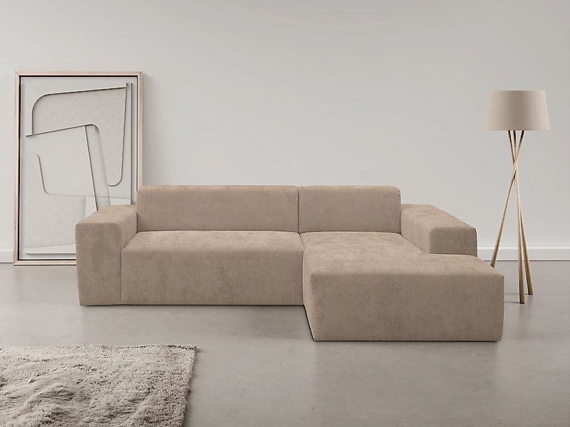 OTTO home Ecksofa "Zeus-L modern & zeitlos, Breite 253 cm, bequemes Sofa" C günstig online kaufen