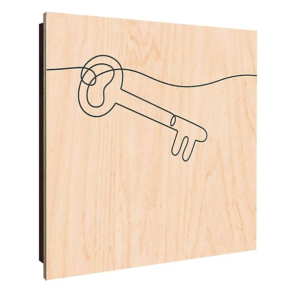 Banjado Großer Schlüsselkasten Holz 30x30cm Schwarz Scharnier Links 50 Hake günstig online kaufen