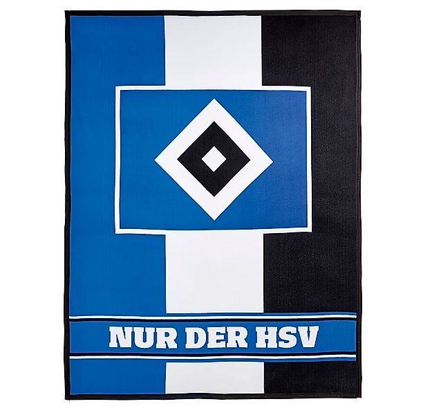 Hamburger SV Kunstfaserbettdecke HSV Fleecedecke Blockstreifen günstig online kaufen