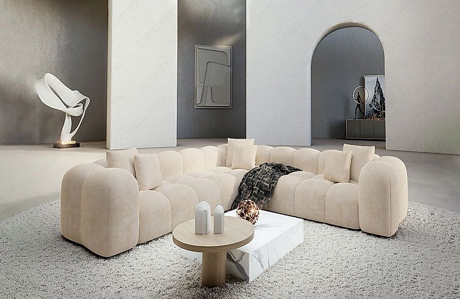 Sofa Dreams Ecksofa Design Stoff Samtstoff günstig online kaufen