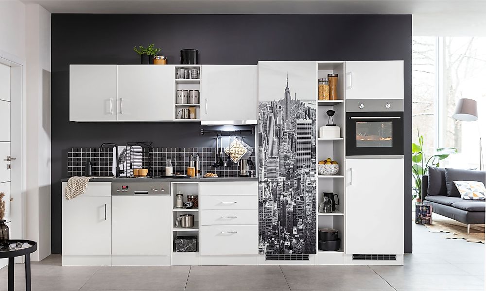 KOCHSTATION Küchenzeile "KS-Paris" mit E-Geräten, Breite 350 cm, mit großer günstig online kaufen