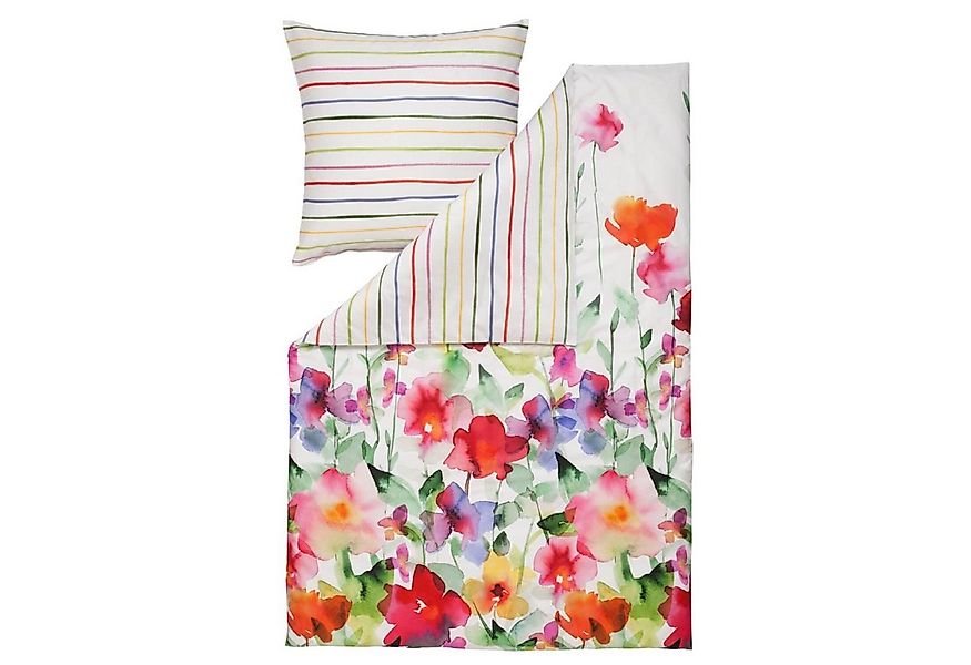 Estella Bettwäsche Aquarell 4703 985 multi, Mako-Satin, 2 teilig, Aquarell, günstig online kaufen