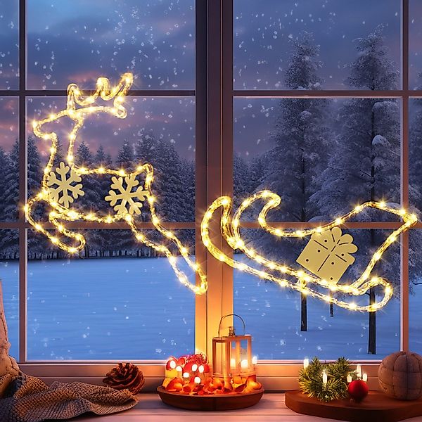 Elegear LED-Lichterkette LED Dekolicht Weihnachtsfigur Weihnachtsbaum/Jesus günstig online kaufen