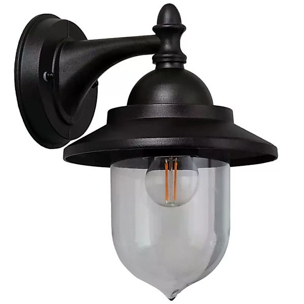 Wandlampe  Extern Schwarz Klassisch IP44 Abruzzo Giovanni E27 25cm ABR-KZKG günstig online kaufen