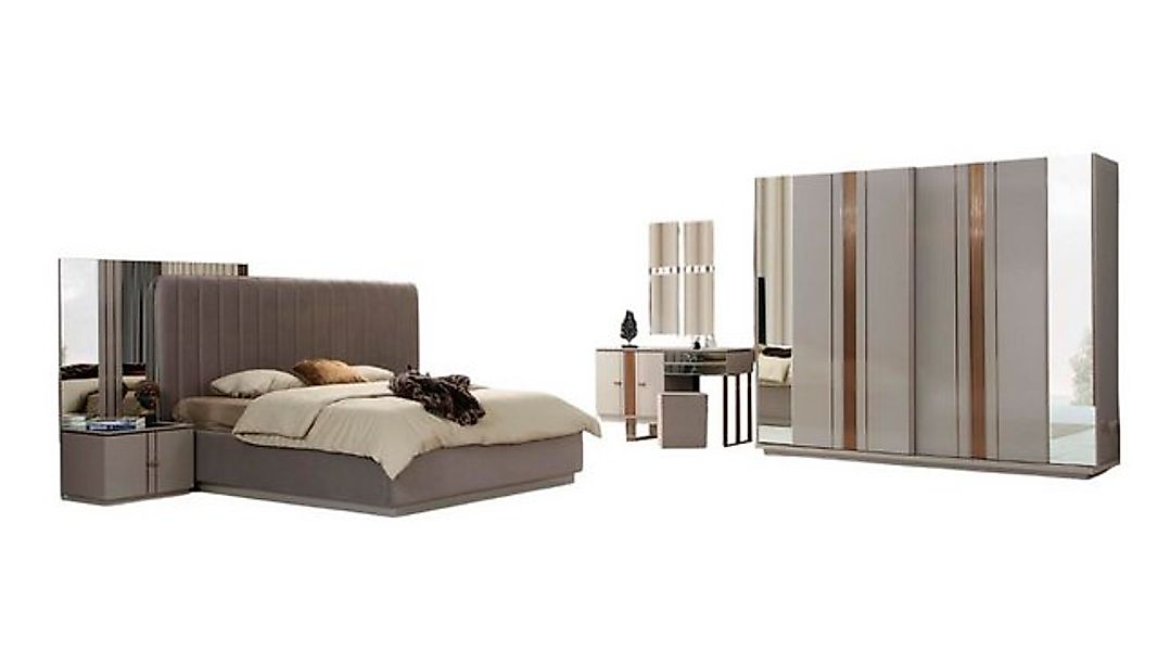 Xlmoebel Bett Luxuriöses Schlafzimmer-Ensemble mit Bett, Kleiderschrank und günstig online kaufen