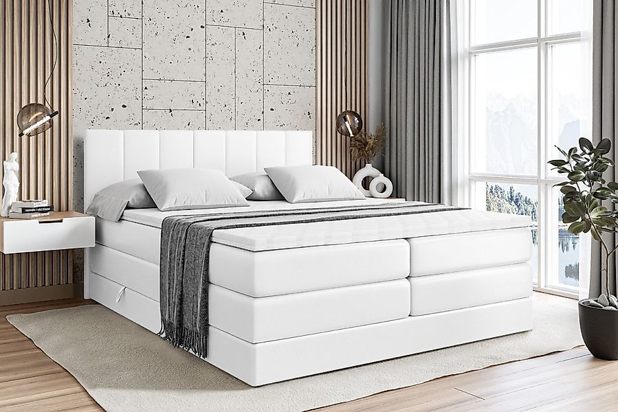 ALTDECOR Boxspringbett MILTIO KING (Multipocket-Matratze H4, H3 Matratze Bo günstig online kaufen