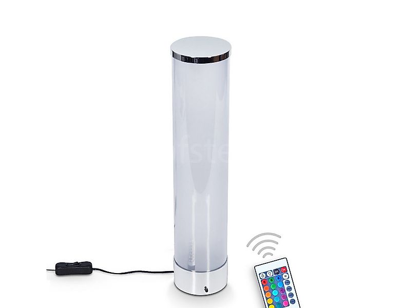 hofstein Tischleuchte »Bagno« aus Metall in chrom, Farbwechsler, dimmbar mi günstig online kaufen