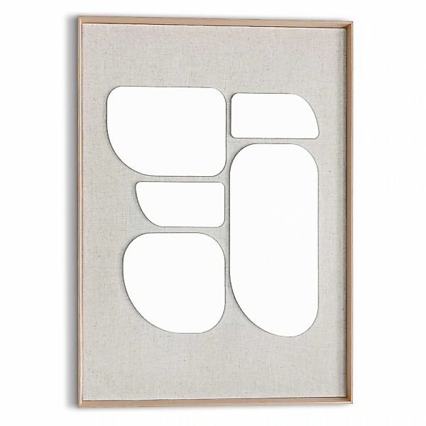 Reinders Wandbild "Organic Blocks", Wohnzimmer - Beige - MDF - Abstrakt - 5 günstig online kaufen