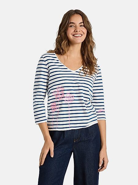 Lieblingsstück 3/4-Arm-Shirt TylaL mit V-Ausschnitt, bestickt günstig online kaufen