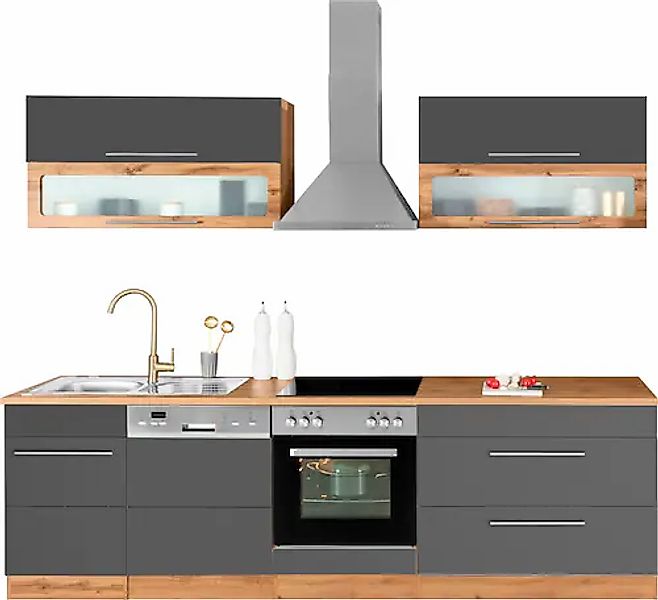 KOCHSTATION Küchenzeile »KS-Wien« Breite 270 cm, wahlweise mit E-Geräten günstig online kaufen