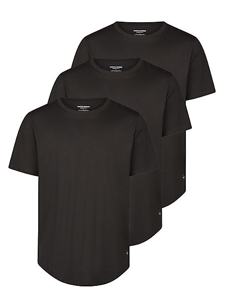 Jack & Jones Tshirt Herren lang geschnitten Set 100% Baumwolle Regular Fit günstig online kaufen