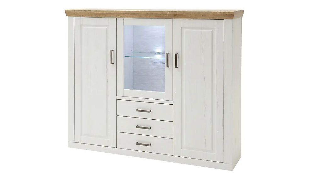 maison bleue Highboard  Xanten ¦ weiß ¦ Maße (cm): B: 163 H: 142 T: 40.0 Ko günstig online kaufen