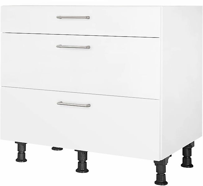 nobilia Unterschrank ""Laser", vormontiert, mit höhenverstellbaren Sockelfü günstig online kaufen