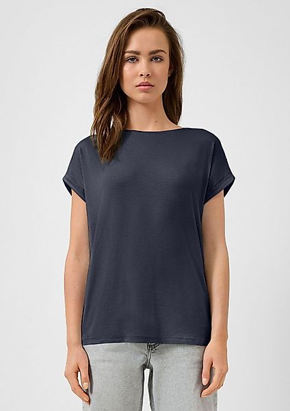 QS T-Shirt Loose Fit-Shirt im Lyocellmix günstig online kaufen