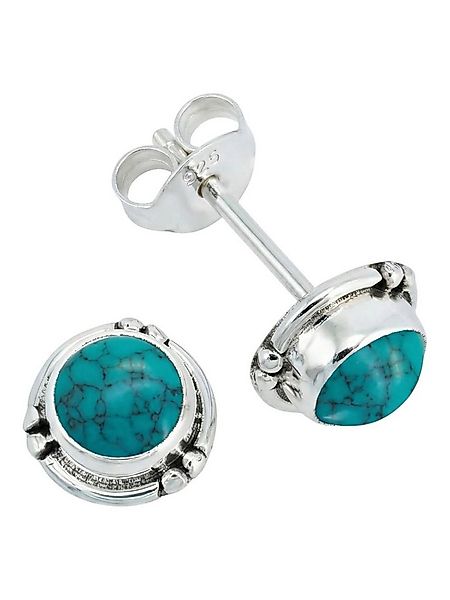 mantraroma Paar Ohrstecker LITANG aus 925 Silber mit Türkis (Paar, Paar Ohr günstig online kaufen
