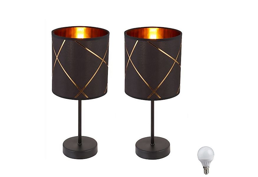 Lichthandel Hoch LED Tischleuchte Nachttischlampe 2er Set Nachttischleuchte günstig online kaufen