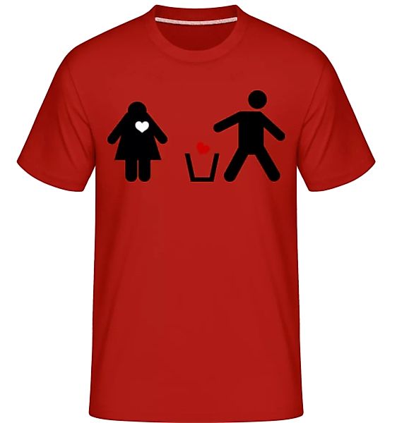 Herz Wegwerfen Logo · Shirtinator Männer T-Shirt günstig online kaufen