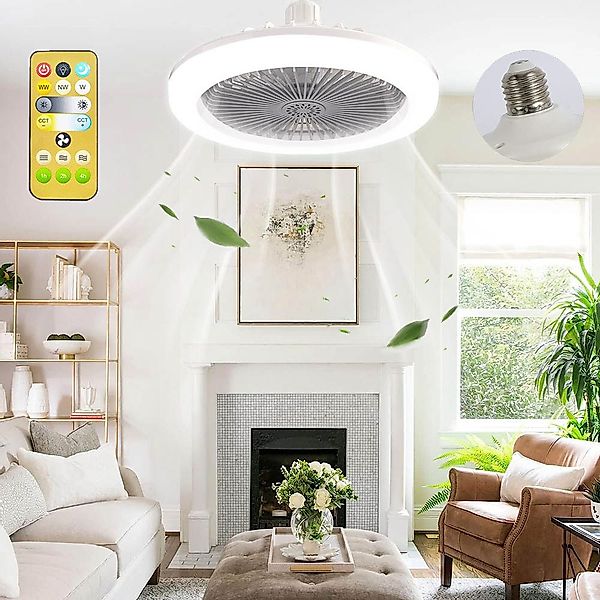 Rosnek Deckenventilator mit LED Beleuchtung und günstig online kaufen