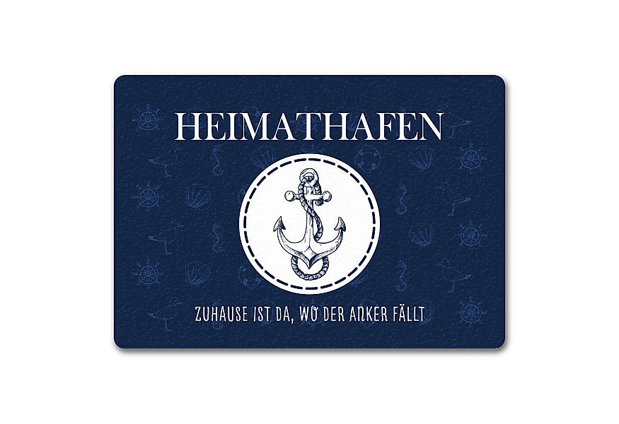 speecheese Fußmatte Heimathafen Zuhause ist da wo der Anker fällt Fußmatte günstig online kaufen