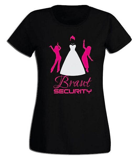 G-graphics Print-Shirt Damen T-Shirt - Braut Security JGA-Shirt, Junggesell günstig online kaufen