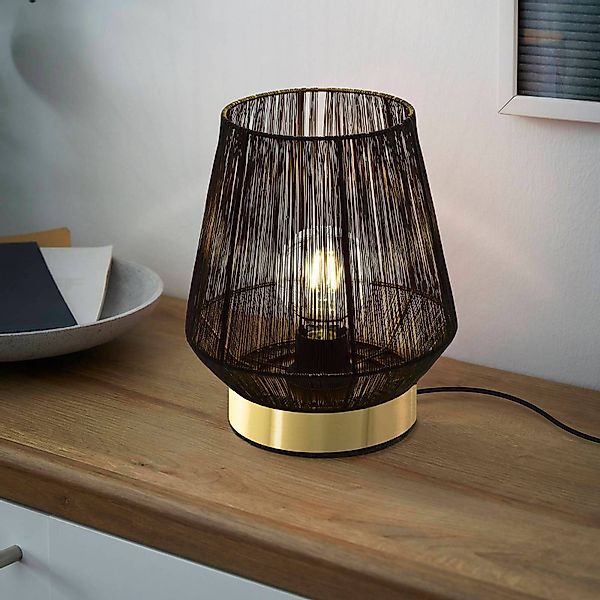 Tischleuchte Escandidos, schwarz/gold günstig online kaufen