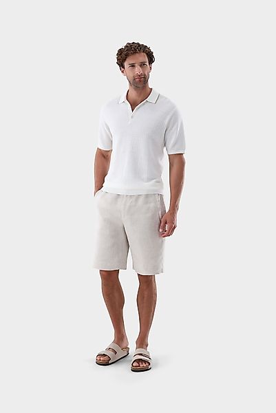 Strick Poloshirt mt Kaschmir und Jacquard Struktur günstig online kaufen