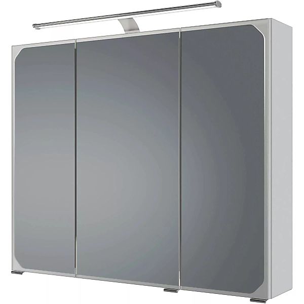 Pelipal Spiegelschrank Quantum 05 Weiß Hochglanz 85 cm mit Softclose Türen günstig online kaufen