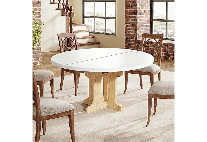 TWSOUL Esstisch Ausziehbar Rund Küchentisch 90-120 cm, 4-8 Personen Holz un günstig online kaufen