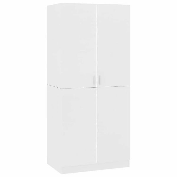 vidaXL Kleiderschrank Weiß 80x52x180 cm Holzwerkstoff Modell 1 günstig online kaufen