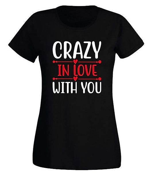 G-graphics Print-Shirt Damen T-Shirt - Crazy in love with you Slim-fit, mit günstig online kaufen