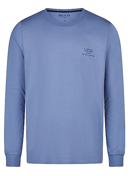 Phil & Co. Pyjamaoberteil Herren Pyjamashirt Langarm (1-tlg) Baumwolle günstig online kaufen