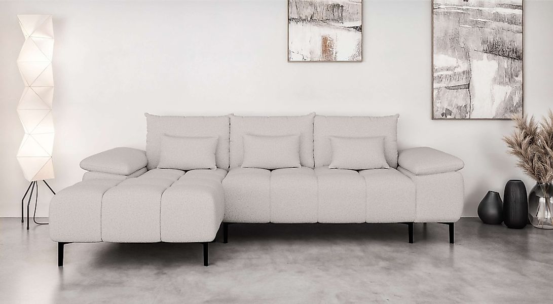 Home affaire Ecksofa "DROMARA Schlafsofa mit Bettkasten, Maße: B/T/H 277/14 günstig online kaufen