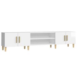 vidaXL TV-Schrank TV-Schrank Hochglanz-Weiß 180x31,5x40 cm günstig online kaufen