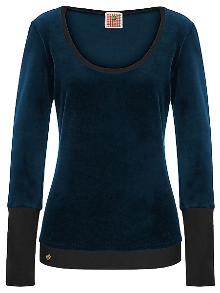 Bio Nicki-pullover - Tiefseeblau - Schwarz günstig online kaufen