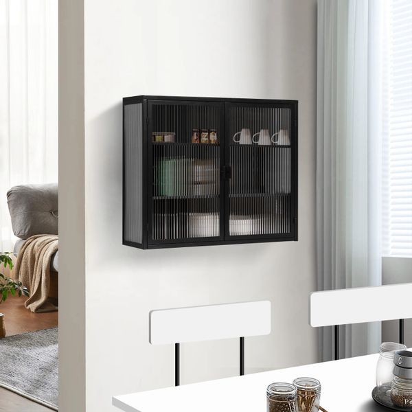 STILVORA Hängeschrank mit 2 Glastüren,Wandschrank mit günstig online kaufen