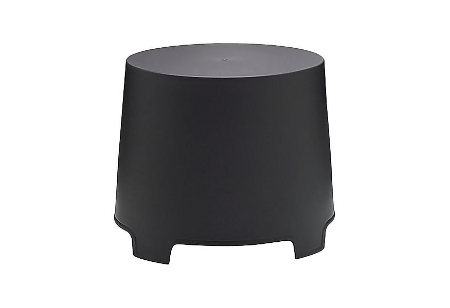 Spetebo Beistelltisch Kunststoff Gartentisch rund anthrazit - 46 x 40 cm (A günstig online kaufen