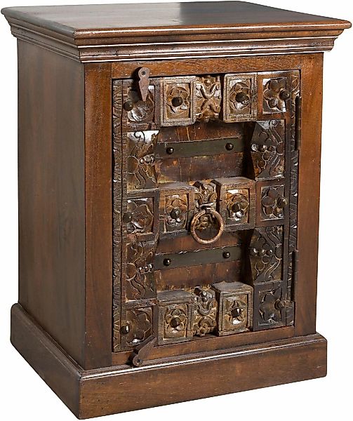SIT Nachtkommode "Kommode ALMIRAH – Massives Holz‑Nachttischmöbel mit Metal günstig online kaufen