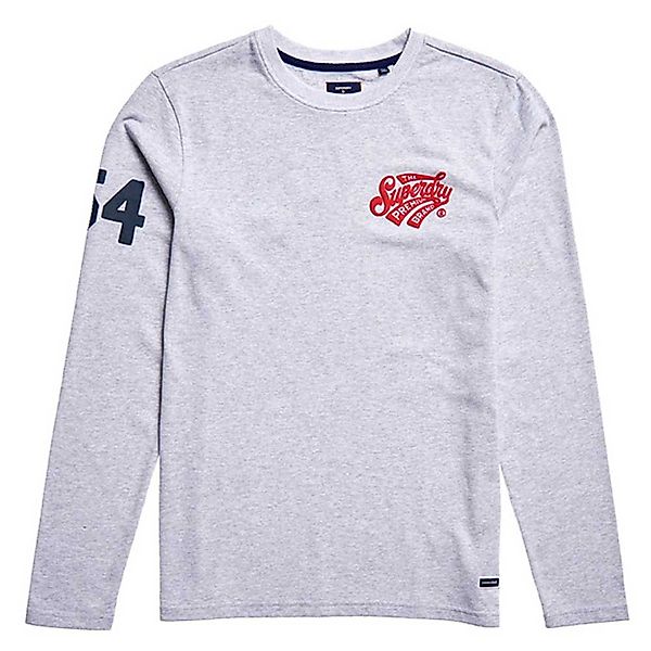 Superdry Script Style Col Langarm-t-shirt L Glacier Grey Marl günstig online kaufen