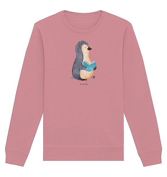 Mr. & Mrs. Panda Longpullover Größe M Pinguin Buch - Canyon Pink - Geschenk günstig online kaufen