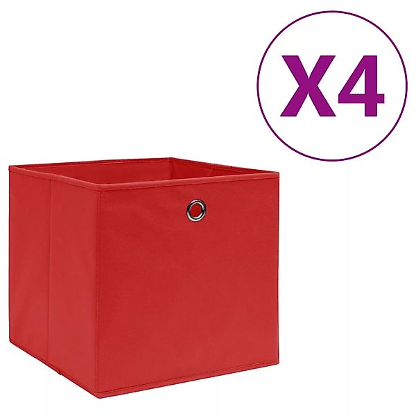 Aufbewahrungsboxen 4 Stk. Vliesstoff 28x28x28 Cm Rot günstig online kaufen