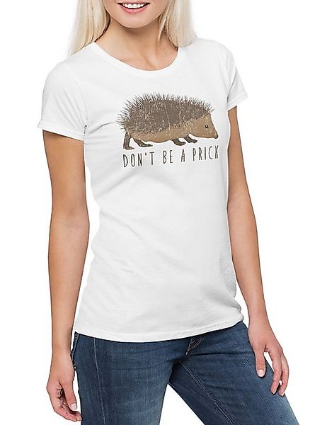 Urban Backwoods Print-Shirt Don't Be A Prick Damen T-Shirt Fun Igel Hedgeho günstig online kaufen