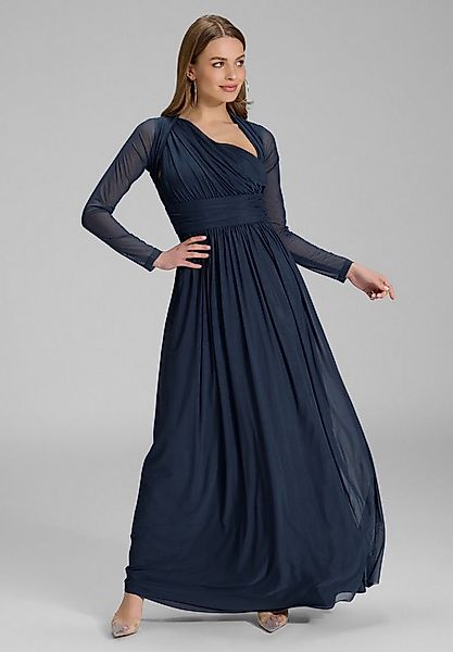 SWING Boleroblazer - Bolero aus Mesh mit Raffblende Figurbetonter Schnitt günstig online kaufen