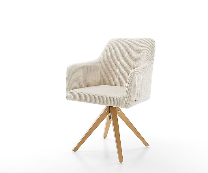 Esszimmerstuhl Greg-Flex Cord Beige Holzgestell kantig Natur Taschenfederke günstig online kaufen