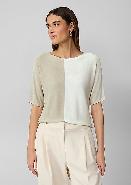 s.Oliver Kurzarmpullover Strickpullover Feiner Strickshirt in Colour-Blocki günstig online kaufen