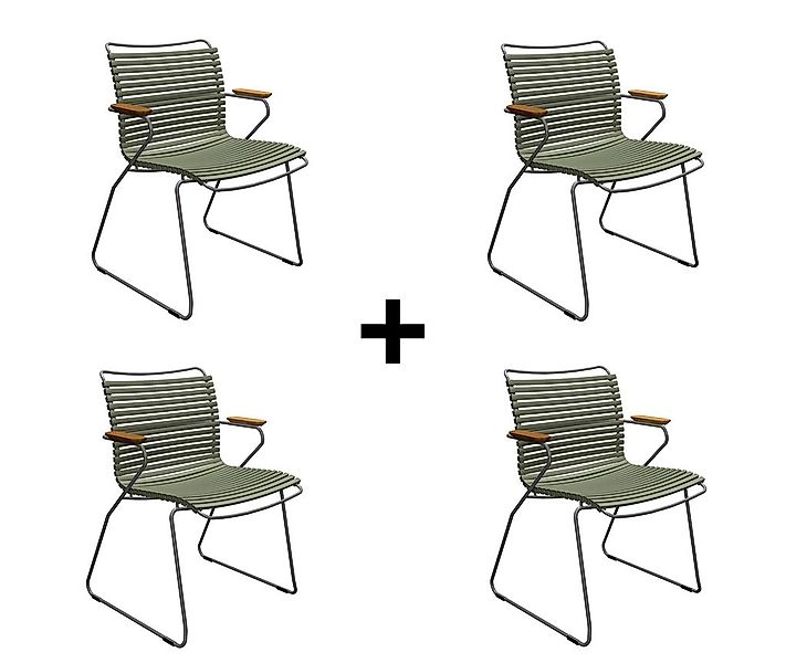 Click Set Stühle 4tlg. olivgrün günstig online kaufen