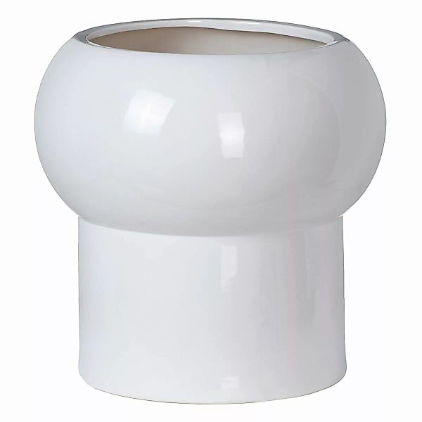 Blumentopf Aus Keramik 30 X 30 X 30 Cm Weiß günstig online kaufen
