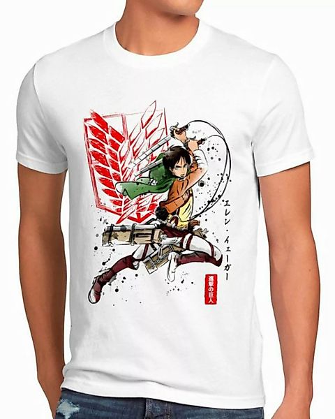 style3 T-Shirt Soldier Eren attack on titan anime japan manga aot cosplay günstig online kaufen