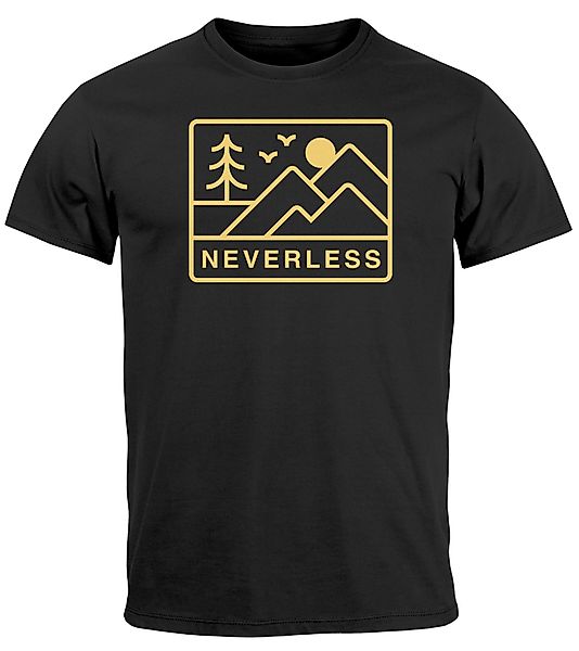 Neverless Print-Shirt Herren T-Shirt Outdoor Grafik günstig online kaufen
